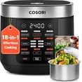 thumbnail image 1 of COSORI Micom Rice Cooker Maker 18 Functions, Steamer, Sauté, Slow Cooker, Multi Cooker, with 50 Recipes, 24h Automatic Keep Warm & Timer,1000W, Nonstick Inner Pot, 1 of 8