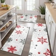 thumbnail image 2 of Multicolor Christmas Snowflake Pattern Kitchen Rugs Sets Of 3,Kitchen Runner Rugs Non Skid Washable,Decorative Kitchen Floor Mats for Kitchen,Sink,Laundry,17"x30"+ 17"x47" + 17"x59", 2 of 6