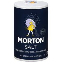 Morton Table Salt, All-Purpose Non-Iodized Salt for Cooking, Seasoning, and Baking, 26 OZ Canister