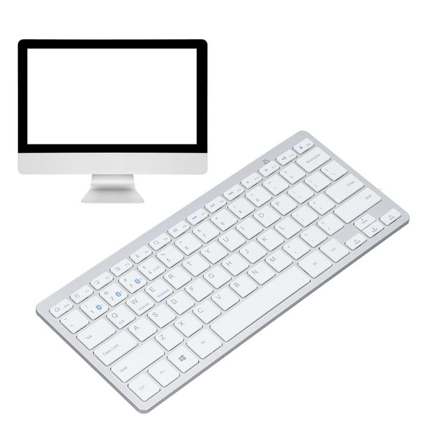 Clavier, clavier Portable Blanc Sans Fil Ultra Mince Économie d'Énergie  pour Tablette pour Ordinateur Portable pour PC 
