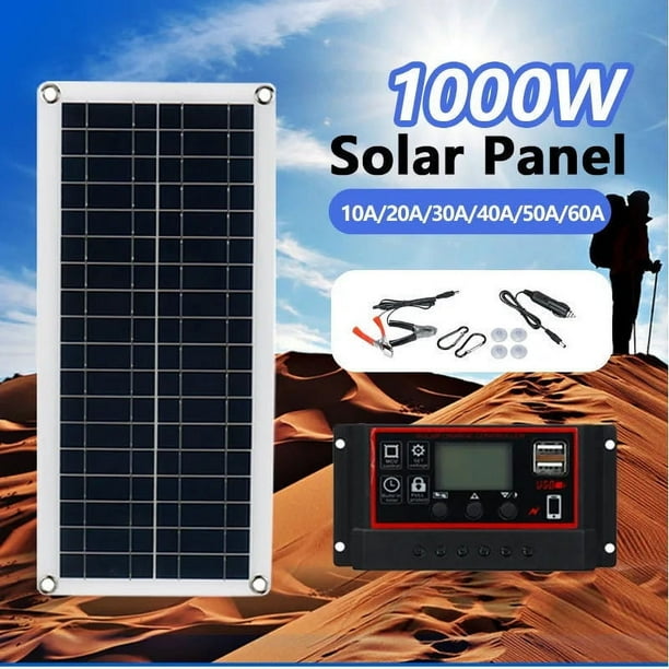(Juego de paneles solares + controlador 40A)Kit de panel solar 300w 12v cargador de batería 40-100a controlador caravana barco panel solar 300w 12v cargador de batería 40-100a controlador caravana bar