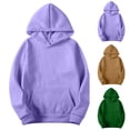 thumbnail image 7 of lcziwo Women's Basic Hoodies Loose Drawstring Hooded Sweatshirts with Pockets Athletic Long Sleeve Winter Pullover Tops 2026 Green,XL, 7 of 7