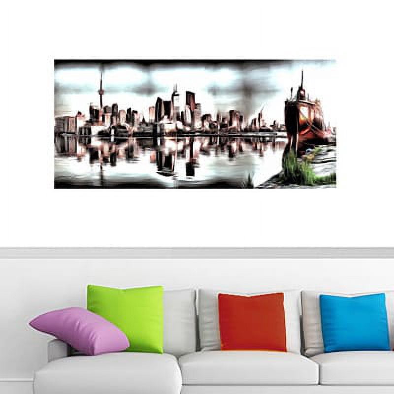 Design Art Abstract Toronto Cityscape, 32" x 16"