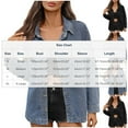 thumbnail image 4 of Gamivast Jean Jackets Women Oversized Denim Button Down Long Sleeve Shirts with Pockets Trendy Lapel Collar Casual Coat Fall Fashion Winter Clothes Outfit 2025, 4 of 9