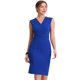 thumbnail image 2 of Vestido de oficina Allegra K sin mangas cuello En V con cinturón lápiz Azul real XS, 2 of 2