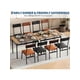 thumbnail image 3 of 5-piece dining mesa set para 4 - kitchen mesa y sillas set con heavy-duty metal frame y cushioned asientos, space-saving dinette muebles para small space apartments, 3 of 8