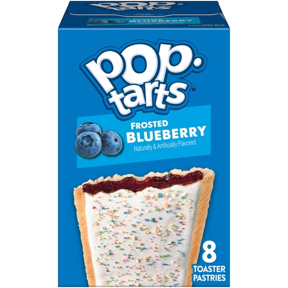 Pop-Tarts Frosted Blueberry Toaster Pastries, Breakfast Foods, Shelf-Stable, 13.5 oz (8 Count)