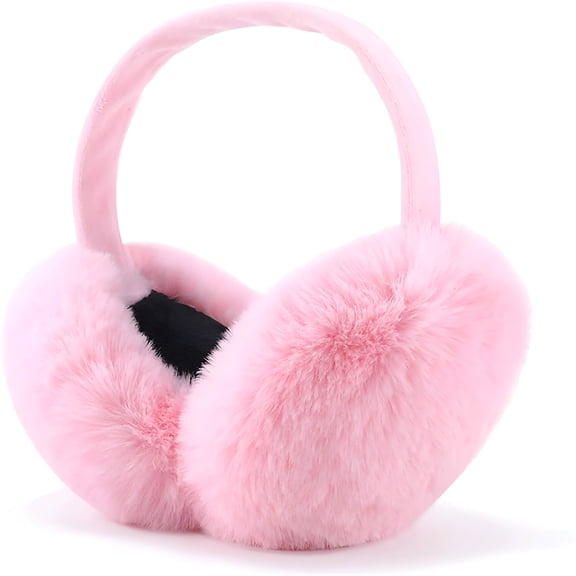 TELOLY Winter Ear Muffs Faux Fur Warm Earmuffs Cute Foldable Outdoor Ear Warmers For Women Girls