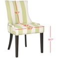 thumbnail image 5 of SAFAVIEH Lester 19''H Stripe Dining Chair Set of 2 Silver Nail Head Green / Cream, 5 of 7
