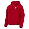 thumbnail image 2 of Women's Antigua  Scarlet Rutgers Scarlet Knights Universe Full-Zip Hooded Puffer Jacket, 2 of 3