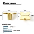 thumbnail image 3 of Goo-Ki 6 Pack Drawer Pulls Stylish Cabinets Knobs Modern Dresser Drawers Pulls Handles Brushed Brass Kitchen Hardware Furniture Cupboard Pulls with Screws, 3 of 7