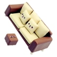 thumbnail image 4 of 1 Set Doll House Layout Sofa Chair Furniture Dolls Miniature Sofa Stool Layout Prop Micro Scene Layout Sofa and Stool Prop, 4 of 8