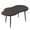 Black, variant on ELLEGNT Cloud Coffee Table 39.5" - Irregular Wood & Metal, Modern, for Living,Home Office,Small Spaces, Black