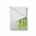 thumbnail image 2 of Spa Soft Flannel Fleece Throw Blanket, Bamboo Background with Towel Flowers Candled and Hot Massage Stones, Cozy Plush for Indoor and Outdoor Use, 50" x 70", Green White and Brown, by Ambesonne, 2 of 6