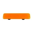thumbnail image 1 of Hot Knobs HK1009-PA Pumpkin Orange Rectangle Glass Cabinet Pull - Aluminum Post, 1 of 1