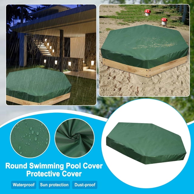 LPSSTORE Couverture de Bac à Sable pour Enfants Petite Couverture de Piscine Imperméable Couverture Pare-Soleil