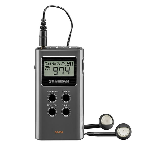 Sangean SG-110 Portable FM-Stereo/AM Pocket Digital Radio, SG-110PT