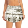 thumbnail image 2 of Goofa Rice Harvest Printed Women 2 in 1 Running Shorts,Quick Dry Athletic Workout Shorts,High Waisted Athletic Shorts with Liner Pockets-Medium, 2 of 9