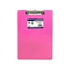 Saunders Plastic Clipboard Letter Holds 1/2" of Paper Neon Pink 21594