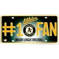 thumbnail image 1 of Oakland Athletics #1 Fan Metal License Plate, 1 of 1