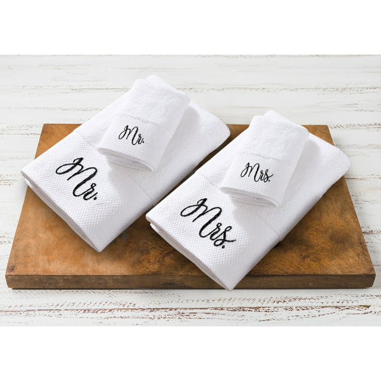 Mr and mrs bath towel set sale