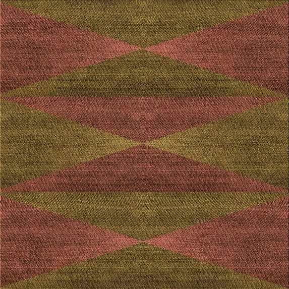 Ahgly Company Machine Washable Indoor Square Transitional Sedona Brown Area Rugs, 7' Square