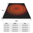 thumbnail image 3 of Bixox Fleece Blanket Mandala Pattern Super Soft Double-Sided Microfiber Flannel Blanket for Sofa, Bed, Couch,Suitable for All Seasons - 60"x50", 3 of 5