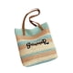 thumbnail image 2 of Bolso de playa grande de paja para mujer, bolso de viaje tejido de ganchillo de verano con rayas de colores y gran capacidad para vacaciones y piscina, 2 of 6