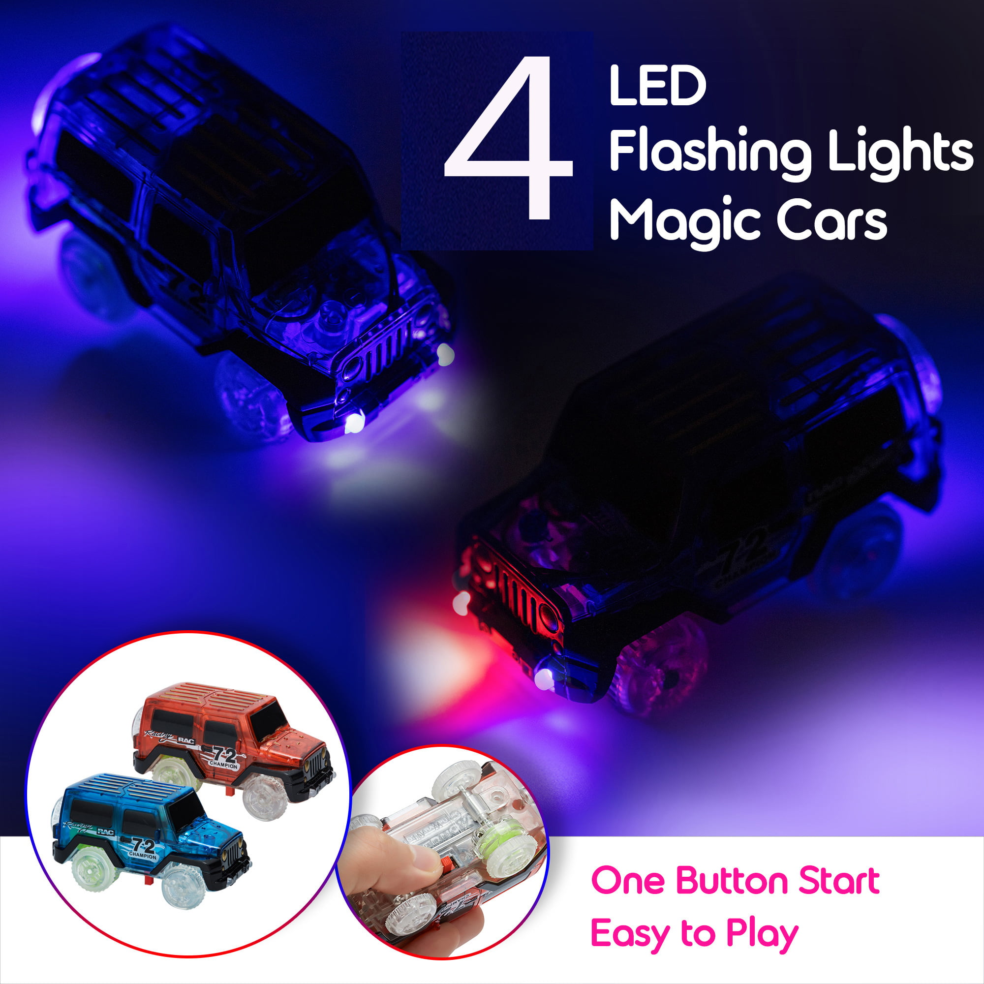 Emergency Car Accessories 3pc for sale online Magic Twister Glow in The Dark Light up Tracks 