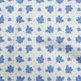 thumbnail image 1 of oneOone Georgette Viscose Medium Blue Fabric Floral Craft Projects Decor Fabric Printed By The Yard 42 Inch Wide, 1 of 4