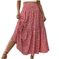 thumbnail image 6 of Delliss Women's Tiered Trendy Skirt Loose Ruffle High Waist Skirts, 6 of 6