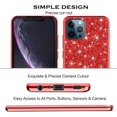 thumbnail image 6 of Compatible with iPhone 16 Pro Max Case Glitter Shockproof, iPhone 16 Pro Max Phone Case Bling Sparkly TPU and PC Silicone Shiny Girl Women Thin Protective Cover (Red), 6 of 7