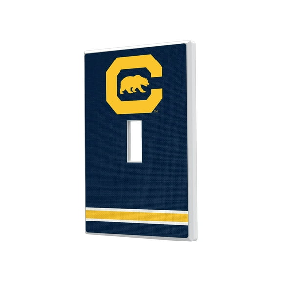Keyscaper Cal Bears Stripe Design Single Toggle Lightswitch Plate