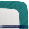 thumbnail image 5 of Bare Home Premium 1800 Ultra-Soft Microfiber Collection Sheet Set Hypoallergenic Wrinkle Resistant King, Emerald, 5 of 8