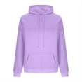 thumbnail image 4 of Womens Rhinestone Hoodies, Long Sleeve Pullover for Women Fall Fashion Solid Color Hooded Crewneck Sweatshirts with Pockets, 4 of 4