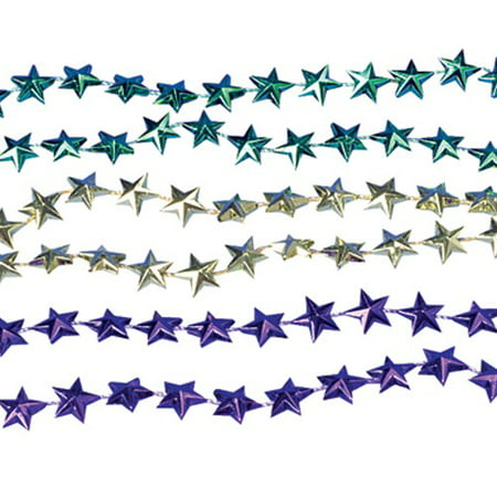 MARDI GRAS STAR BEAD NECKLACES, SOLD BY 24 DOZENS