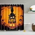 thumbnail image 2 of simhoa Rideau de Douche en Polyester Imprimé Halloween Citrouille & Chat 2 Citrouille et Chat 2, 2 of 4