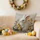 thumbnail image 1 of CaiYueKe Easter Throw Pillow Cover Faux Embroidery Bunny Chick Floral Decorative Cushion Cover Sofa Bedroom Home Decor Farmhouse Spring Holiday Decorative Pillow, 1 of 7