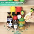 thumbnail image 3 of 2 Pack Lazy Susan Organizer, 9.5 Inch Lazy Susan Turntable for Cabinet, Turntable Organizer for Pantry Organizers and Storage, Non-Skid Fridge Organizer, 3 of 7