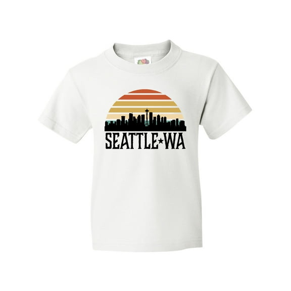 Inktastic Seattle Washington Skyline Sunset Youth T-Shirt