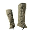 thumbnail image 4 of Cubrebotas medievales de pirata, polainas de caballero guerrero para actuaciones en escenario Verde, 4 of 8