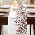 thumbnail image 3 of Table Runners 60 Inches Long Dress Scarves, Brown Eucalyptus Leaves Farmhouse Kitchen/Dining Table Runner, Small Coffee Tablerunners, Summer Botanical Watercolor Leaf 13x60 Inch, 3 of 9