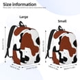 thumbnail image 4 of Balery Brown Black Cow Vintage Canvas Backpack for Men and Women - Large Capacity, Durable Travel Laptop Bag for School, Work, Hiking, and Outdoor Activities, 4 of 7