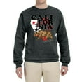 thumbnail image 2 of Wild Bobby, California Republic Cali Bear Pop Culture Unisex Crewneck Graphic Sweatshirt, Heather Black, 2XL, 2 of 3