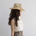 thumbnail image 2 of Jiibva Straw Panama Hat Classic Western Cowboy Hat Hand-crocheted Raffia Straw Wide Brim Beach Sun Hat for Summer Outdoor, 2 of 7