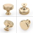 thumbnail image 3 of 10 Pack 1.2 Inch Brushed Gold Cabinet Knobs Knurled Kitchen Cabinet Knobs Gold Drawer Knobs Round D, 3 of 5
