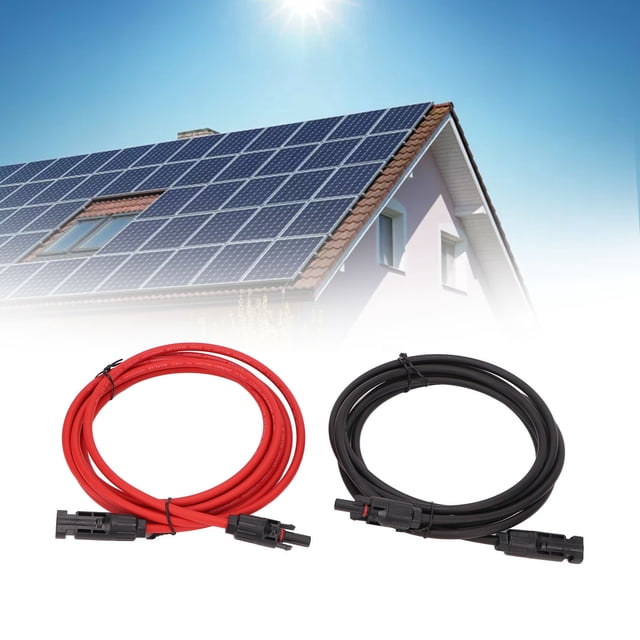 Solar Extension Cable,6mm² PPE Copper Insulated Solar Panel Wire Adapter With Female And Male Connector For RV PV System