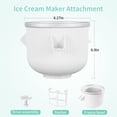 thumbnail image 3 of Accesorio de helado compatible con mezcladores KitchenAid de 4.5/5/6/7QT, hace 2 cuartos de helado, compatible con el accesorio de la máquina de helado KitchenAid, apto para lavaplatos (no apto para, 3 of 5