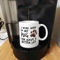 thumbnail image 5 of ThisWear Dog Themed Gifts for Women I Work Hard So My Pug Can Have A Better Life Paw Print 11oz Ceramic Coffee Mug Paw Print, 5 of 7