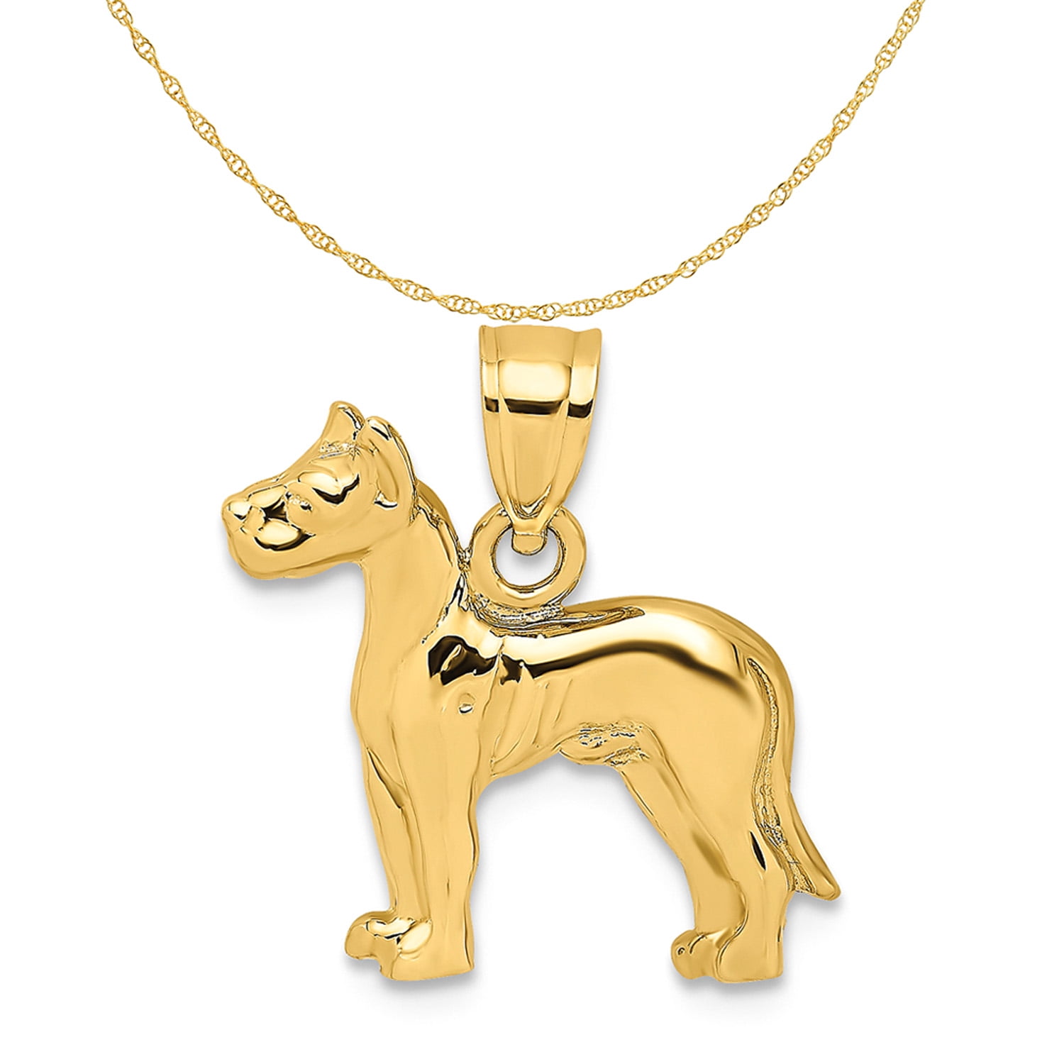 14k dog pendant